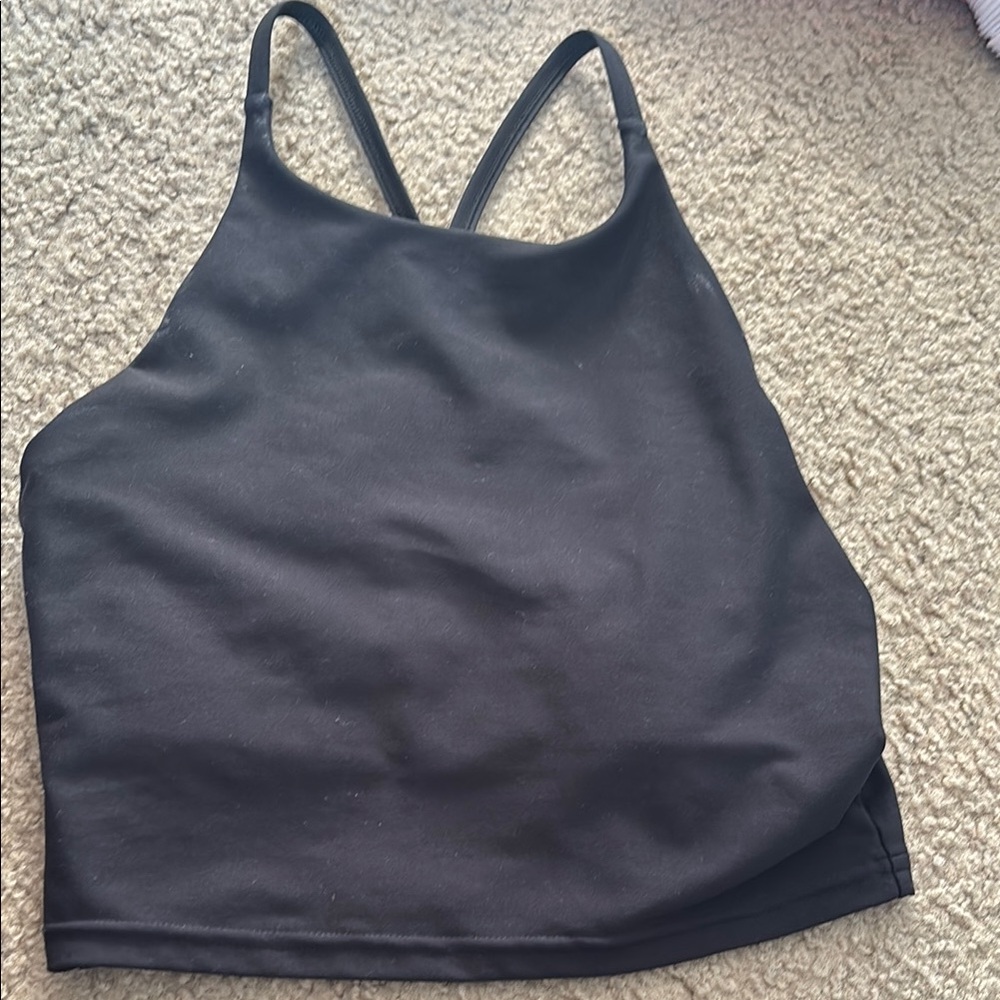 Black Strappy Crop Top